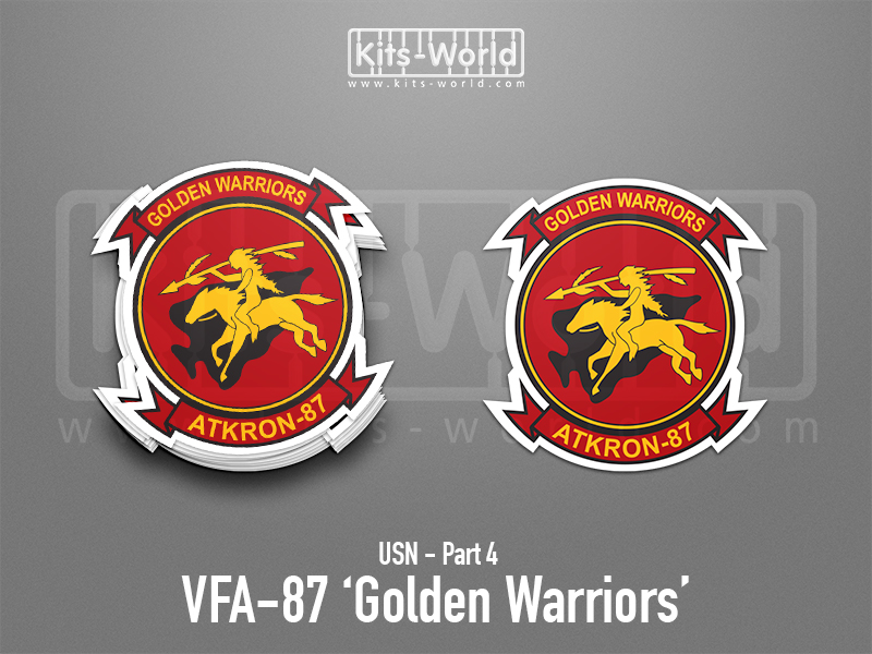 Kitsworld SAV Sticker - US Navy - VFA-87 Golden Warriors Approx height: 100 mm KWS4-1 
